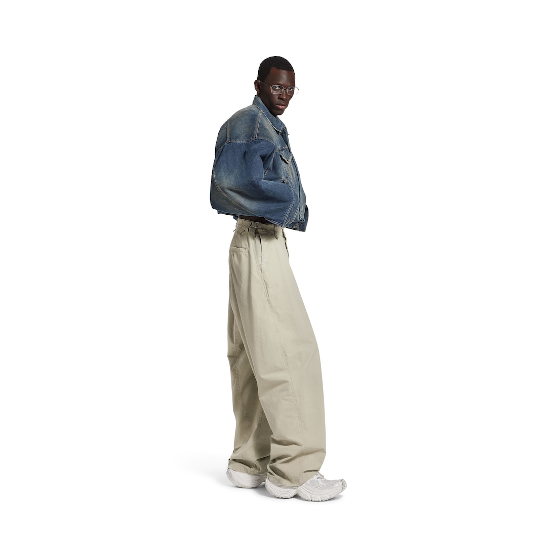 Balenciaga Pantalón Minimal Cargo Para Hombre En Beige