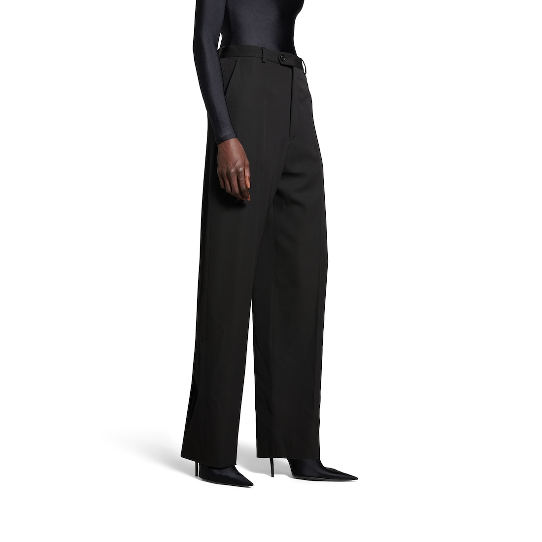 Balenciaga Pantalón Tailored Baggy Para Mujer En Negro