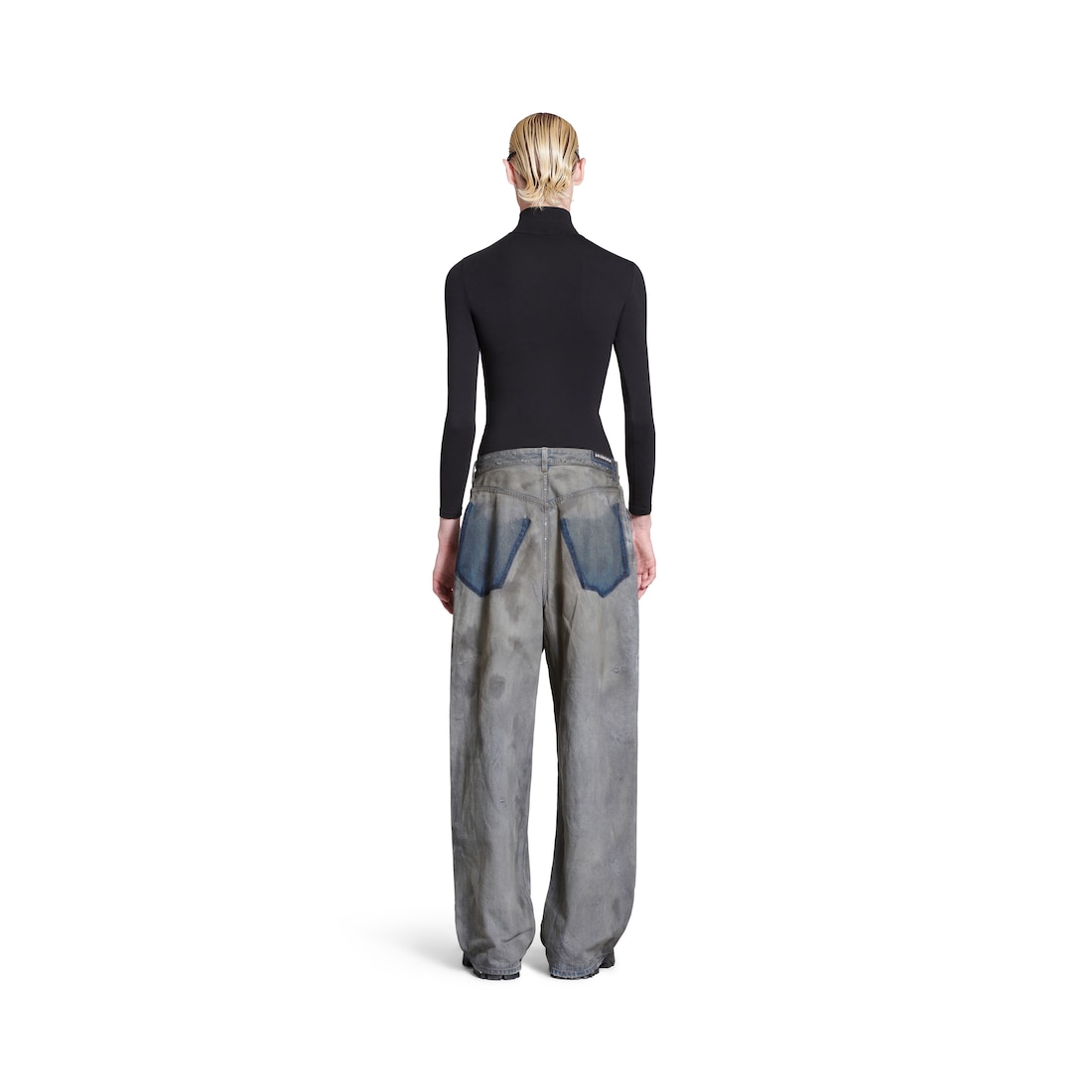 Balenciaga Pantalón Vaquero Con Bolsillos Patched Baggy En Azul