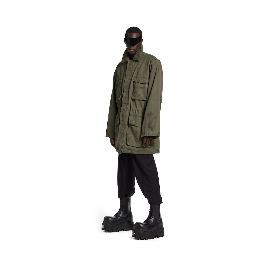 Balenciaga Parka Disproportionate para Hombre en Verde