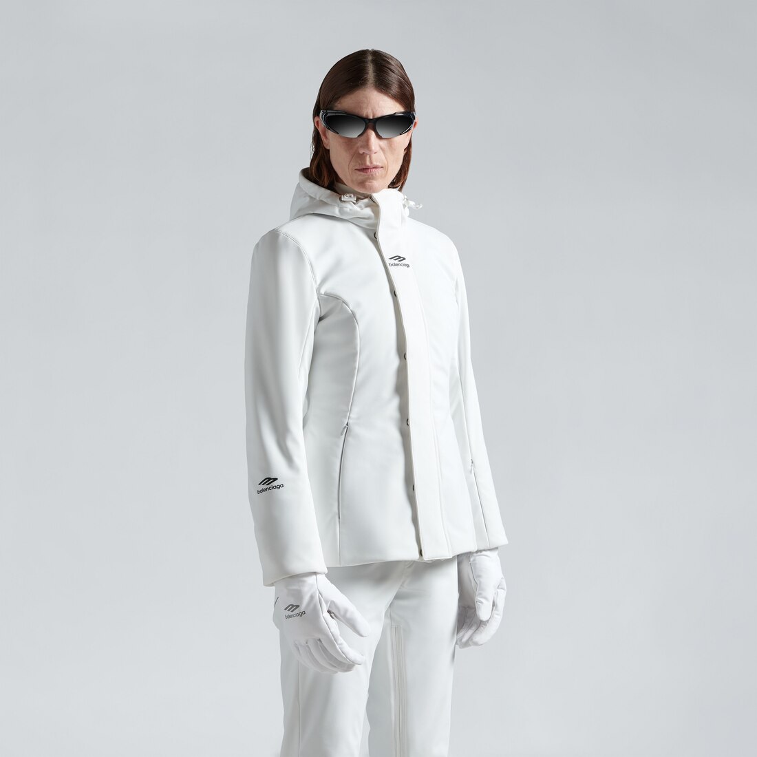 Balenciaga Parka Hourglass Ski 3b Sports Icon Para Mujer En Blanco