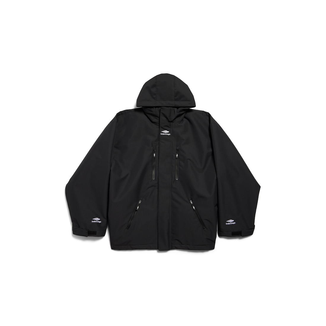 Balenciaga Parka Ski 3b Sports Icon para Hombre en Negro
