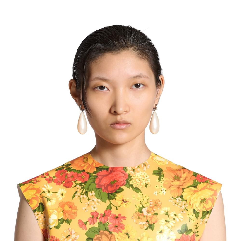 Balenciaga Pendientes Con Perla Palazzo Para Mujer En Plateado Antiguo