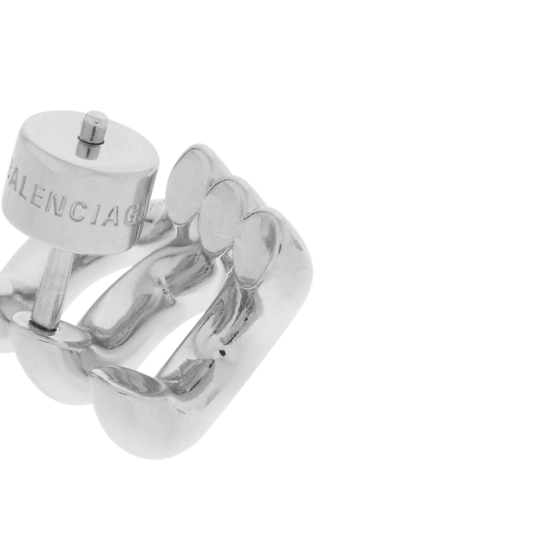 Balenciaga Pendientes Loop Trio Para Mujer En Plateado