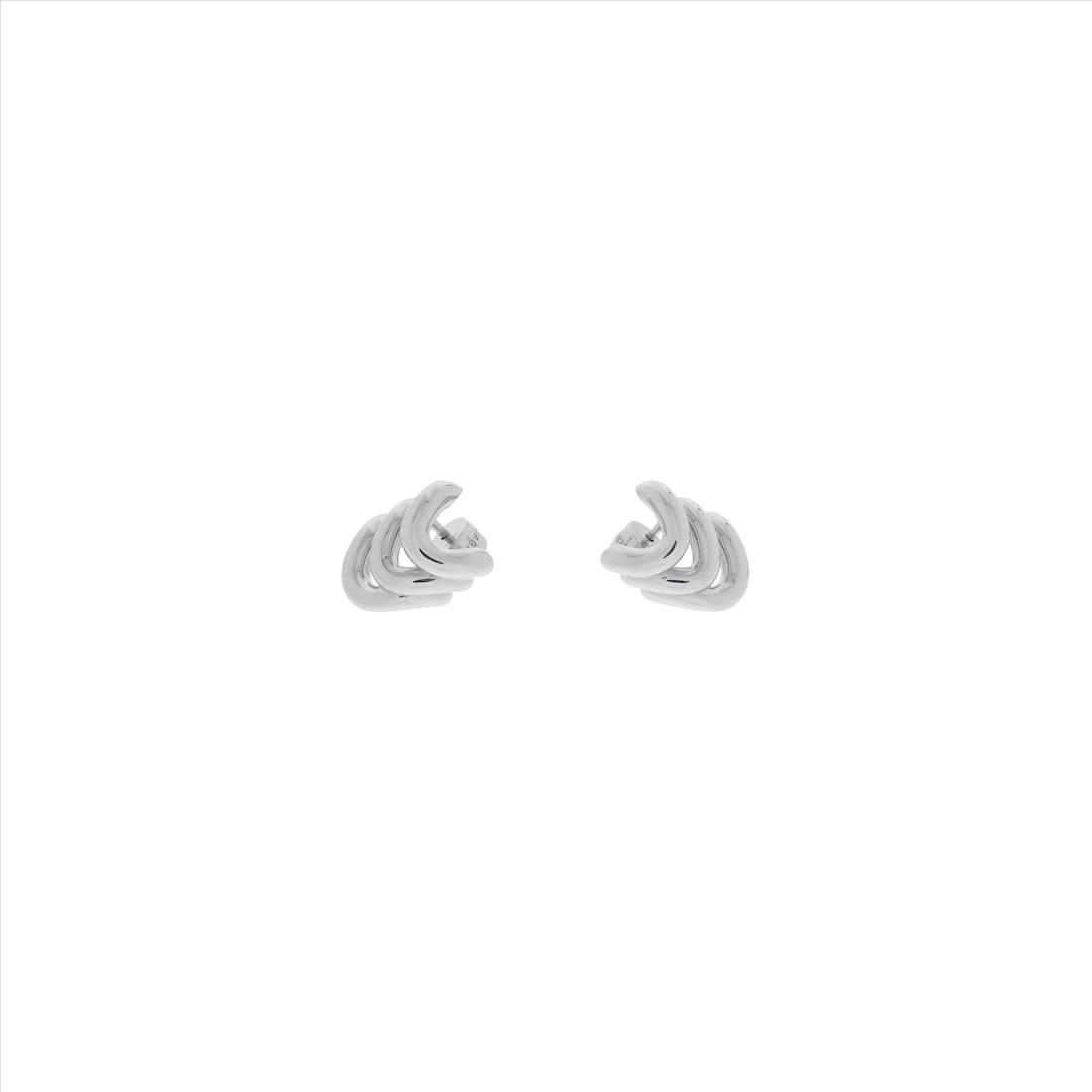 Balenciaga Pendientes Loop Trio Para Mujer En Plateado