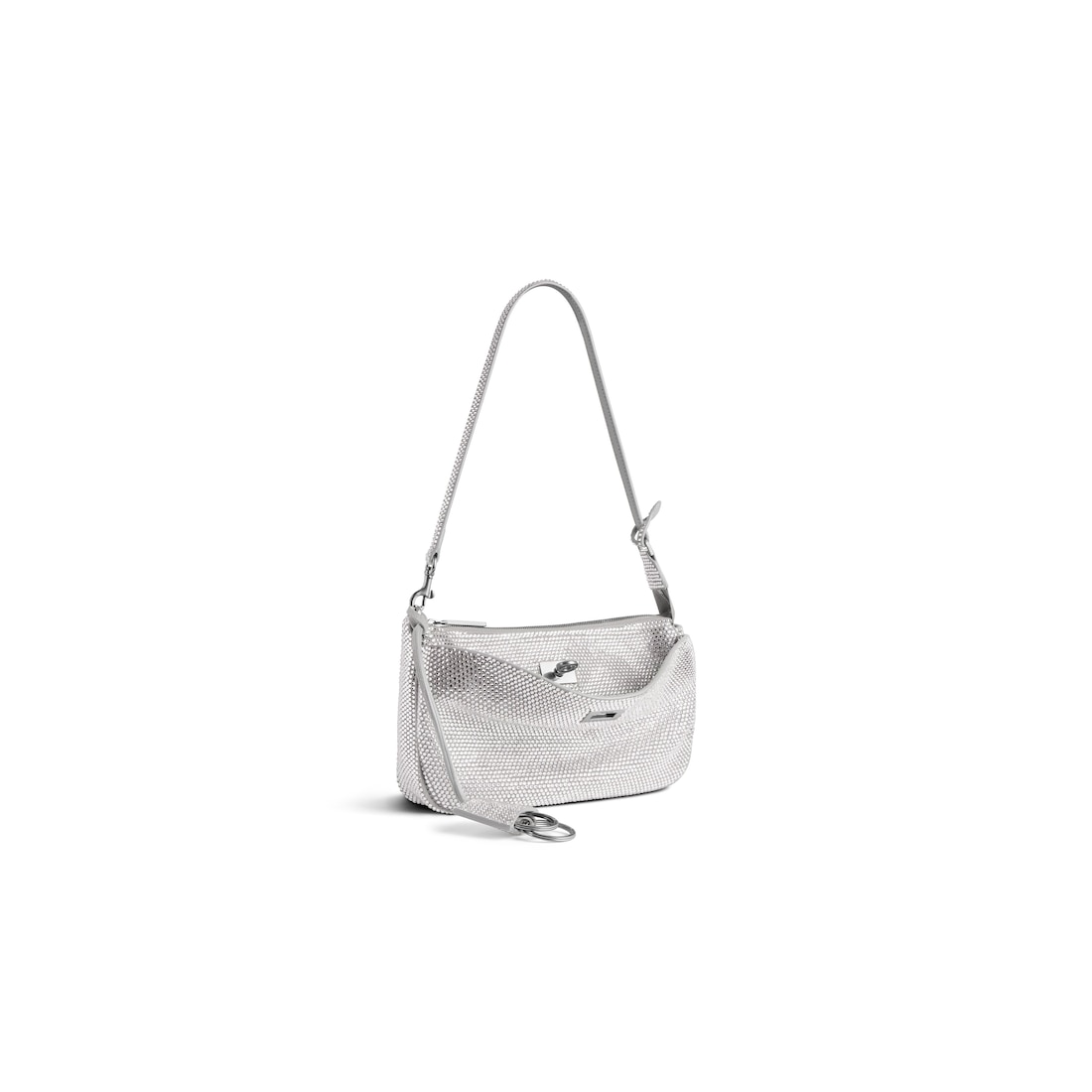 Balenciaga Pochette Sling Rodeo Para Mujer En Gris Humo