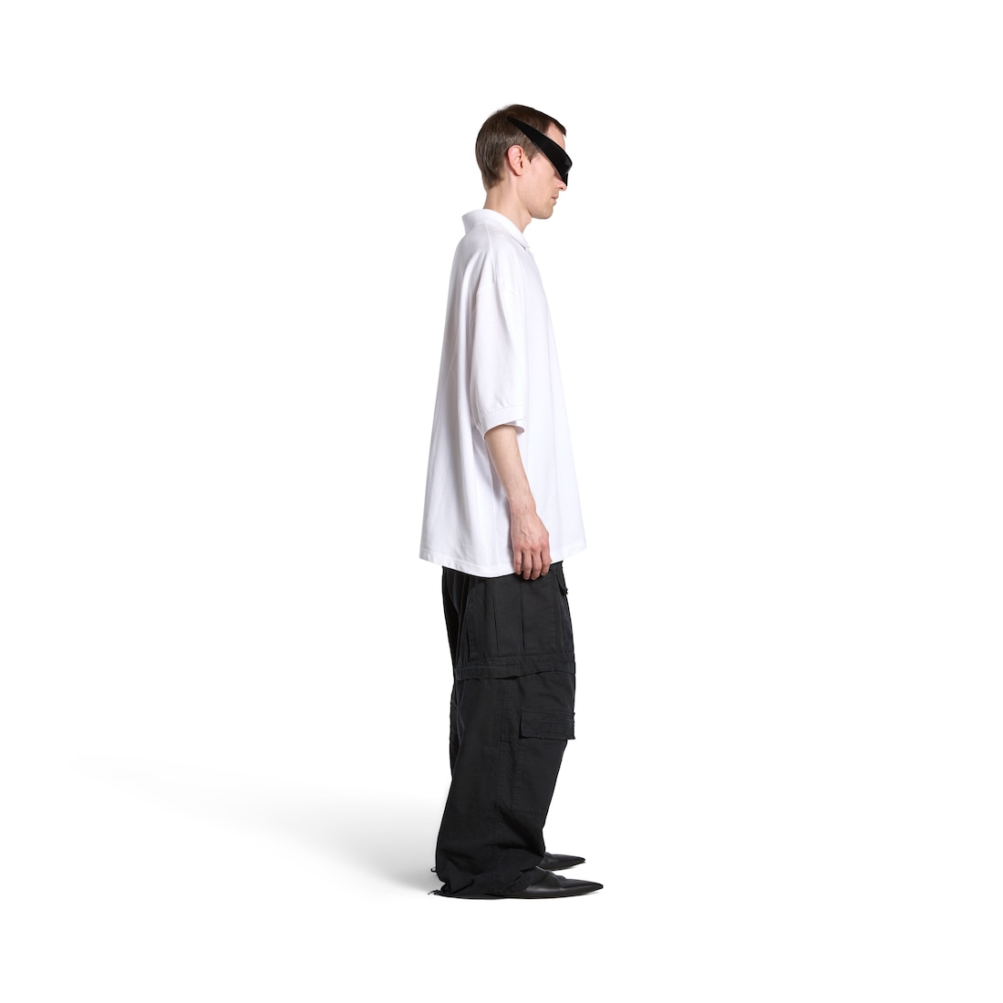 Balenciaga Polo Bb Classic Balenciaga Oversize Para Hombre En Blanco