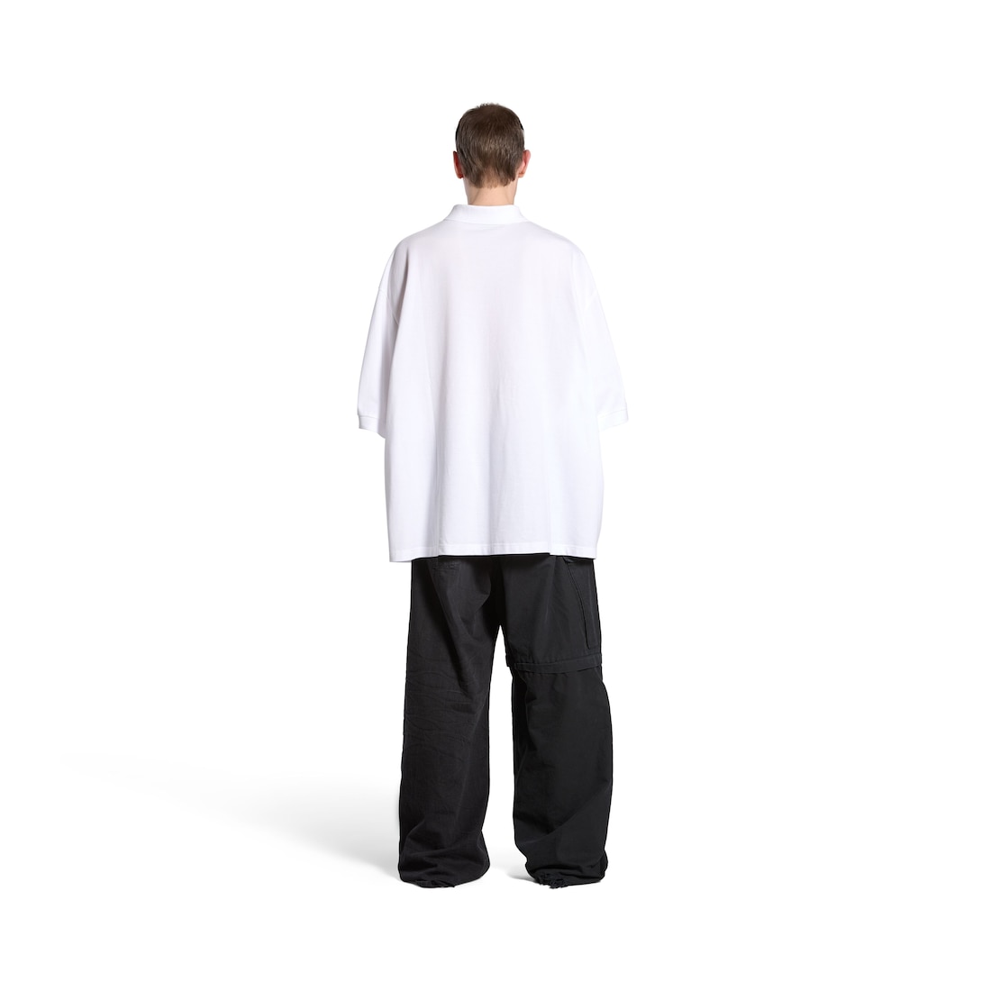 Balenciaga Polo Bb Classic Balenciaga Oversize Para Hombre En Blanco