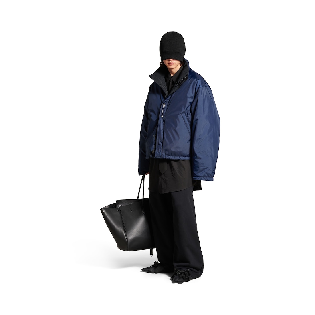 Balenciaga Puffer Reversible Loop Sports Icon Para Hombre En Negro