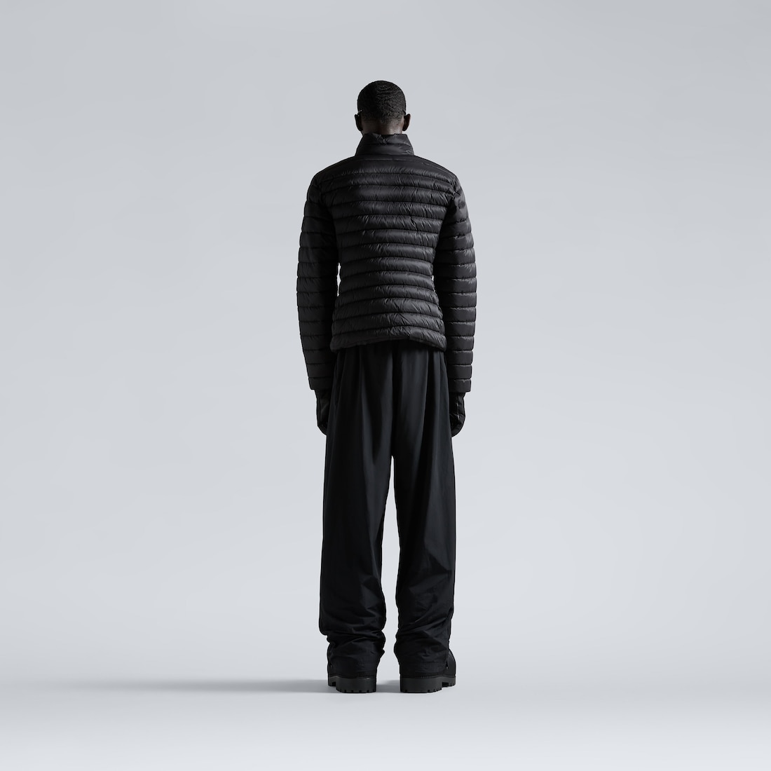 Balenciaga Puffer Ski 3b Sports Icon Ajustado Para Hombre En Negro