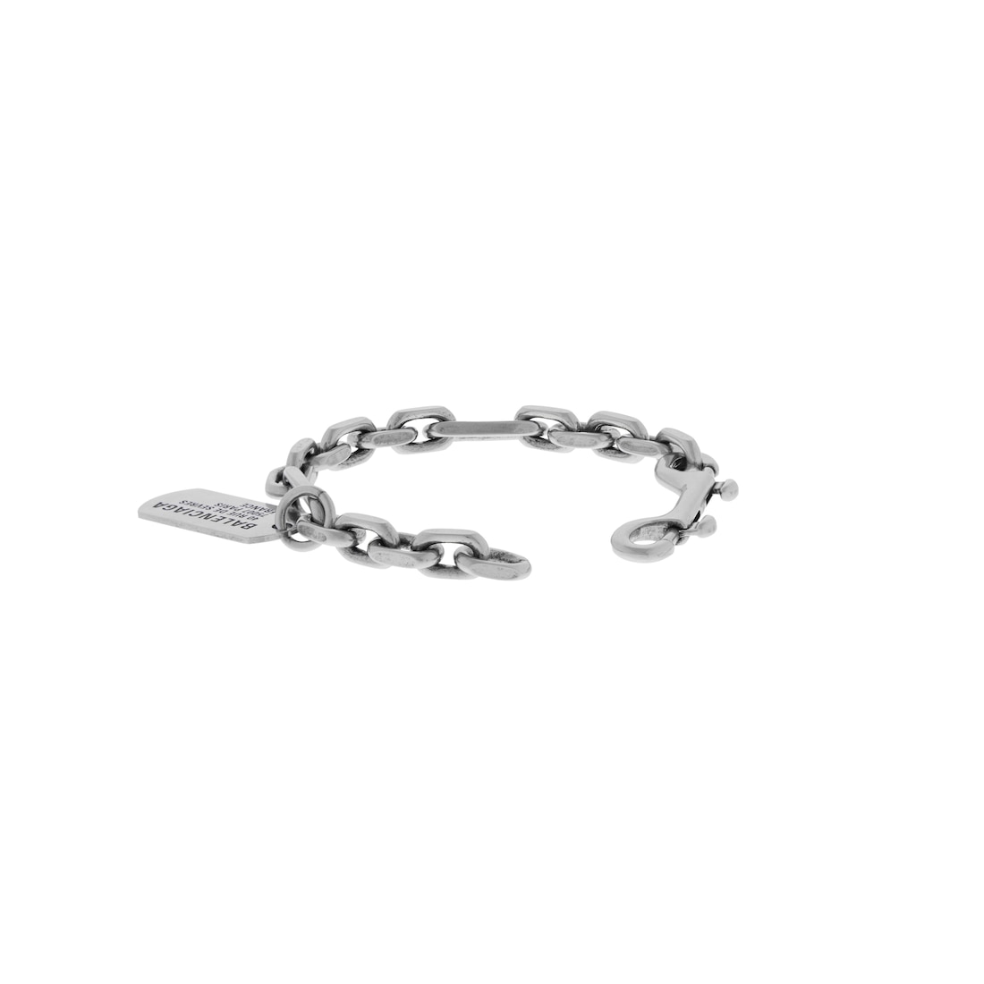 Balenciaga Pulsera De Mosquetón Tags Para Mujer En Plateado Antiguo