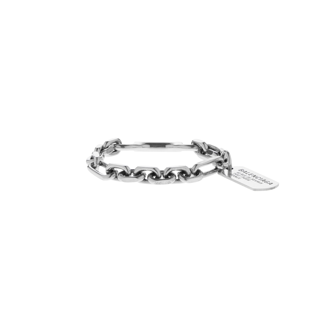 Balenciaga Pulsera De Mosquetón Tags para Mujer en Plateado Antiguo