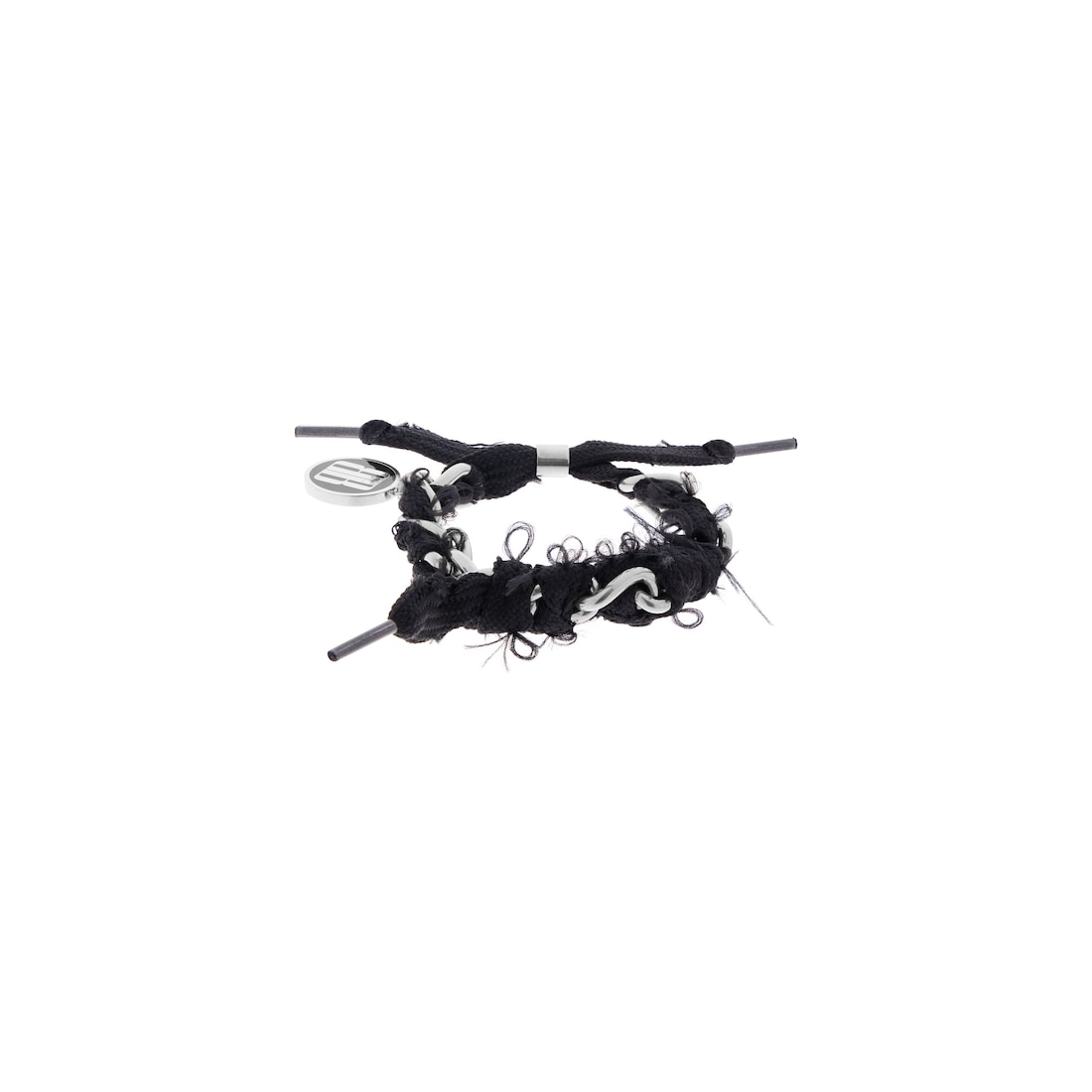 Balenciaga Pulsera Nano Lace para Mujer en Plateado Antiguo/negro