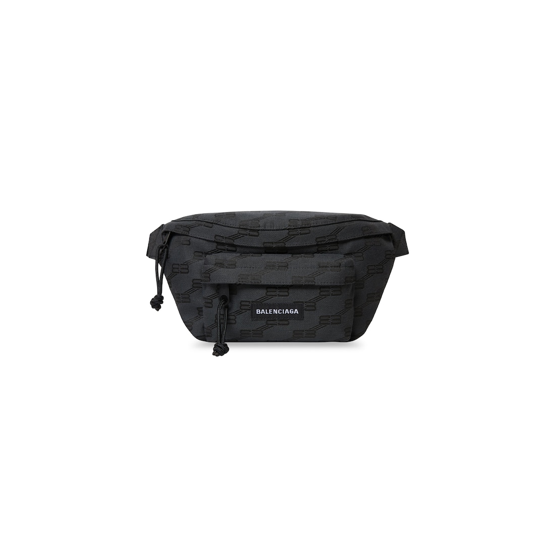Balenciaga Riñonera Signature Medium De Lona De Jacquard Bb Monogram Para Hombre En Negro