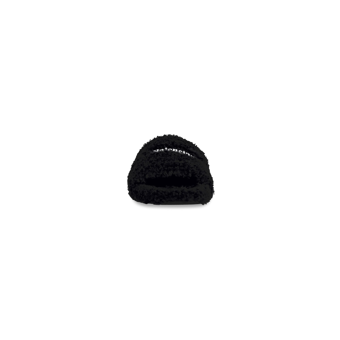 Balenciaga Sandalia Furry Slide Para Mujer En Negro