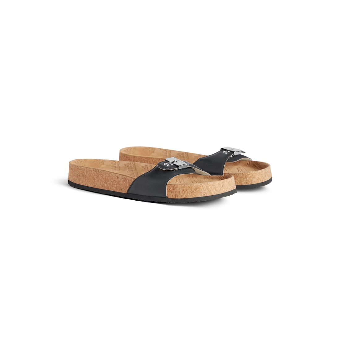 Balenciaga Sandalia Plana Balenciaga I Scholl Para Mujer En Negro