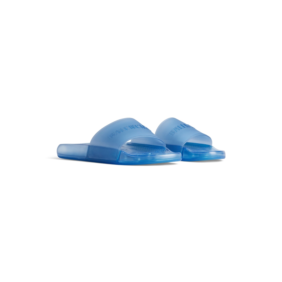 Balenciaga Sandalia Slide Pool Transparent Para Hombre En Azul