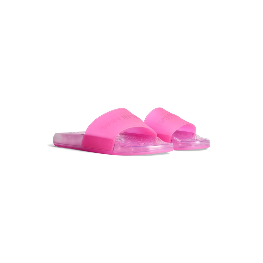 Balenciaga Sandalia Slide Pool Transparent Para Mujer En Rosa