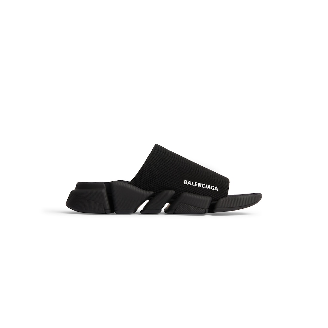 Balenciaga Slide Speed 2.0 De Punto Reciclado para Hombre en Negro