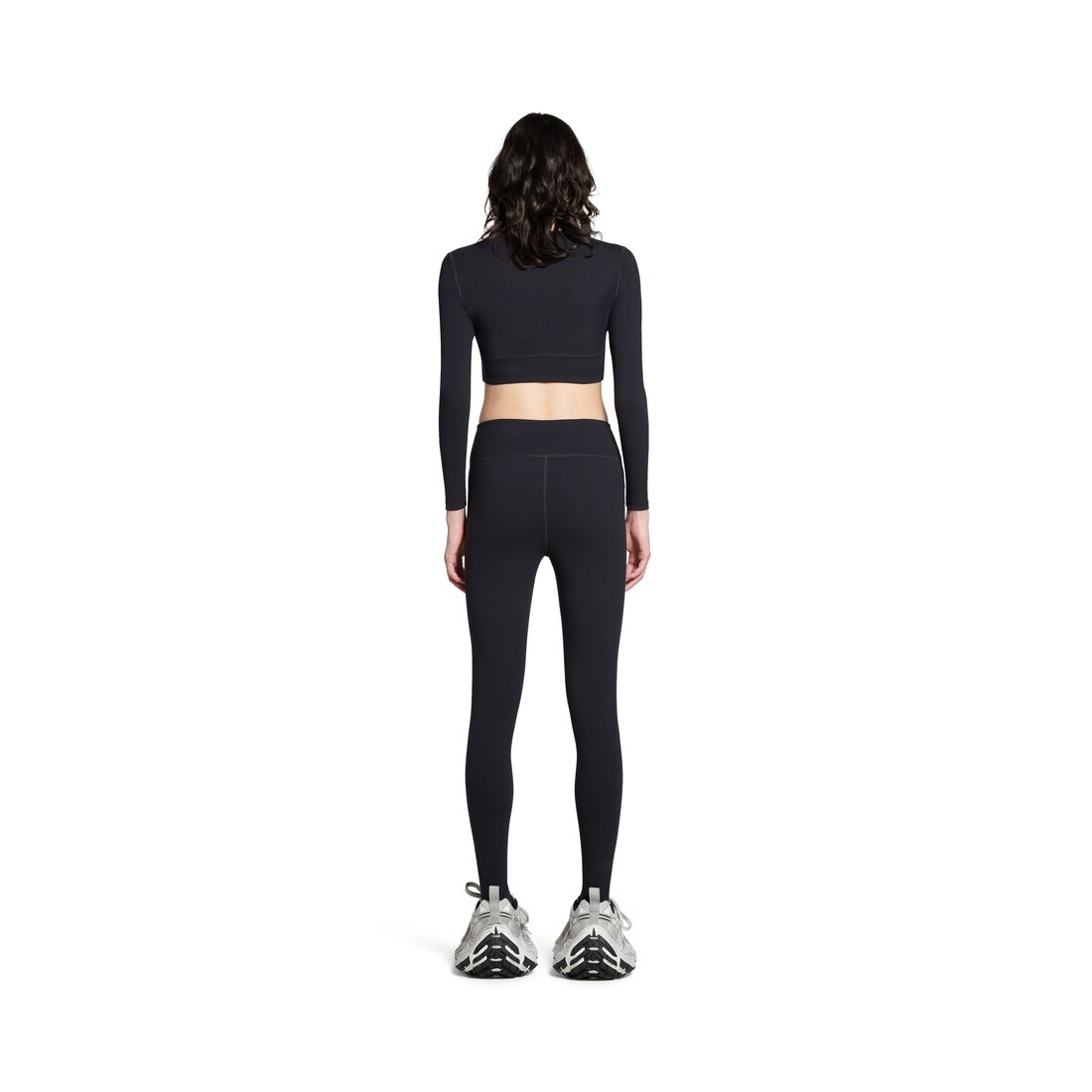 Balenciaga Sujetador Deportivo De Manga Larga Activewear Para Mujer En Negro