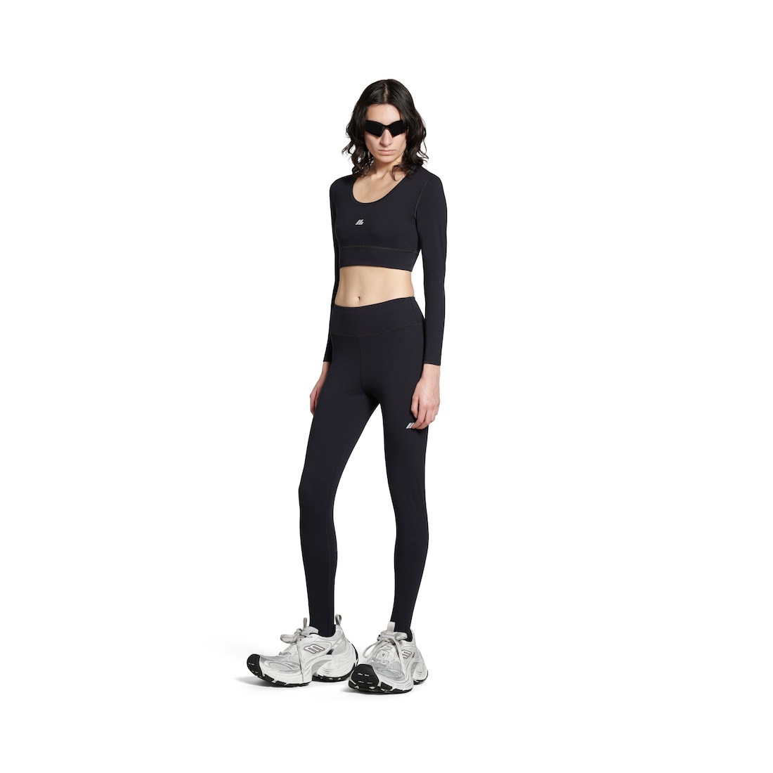 Balenciaga Sujetador Deportivo De Manga Larga Activewear para Mujer en Negro