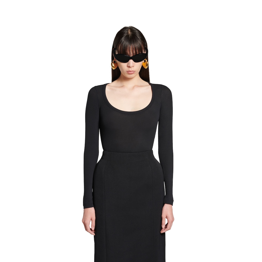 Balenciaga Top Bb Garderobe Décolleté Para Mujer En Negro