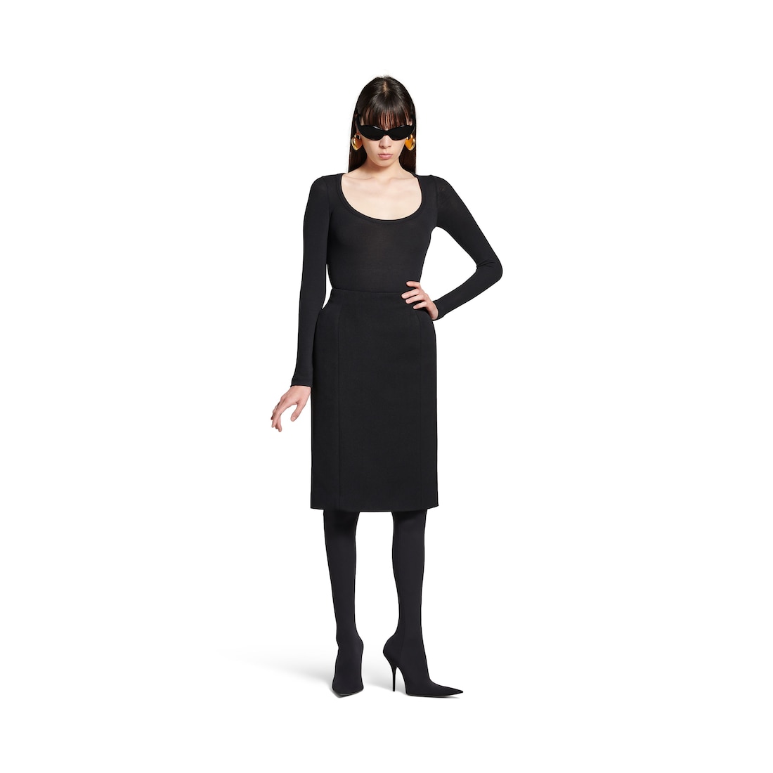 Balenciaga Top Bb Garderobe Décolleté para Mujer en Negro