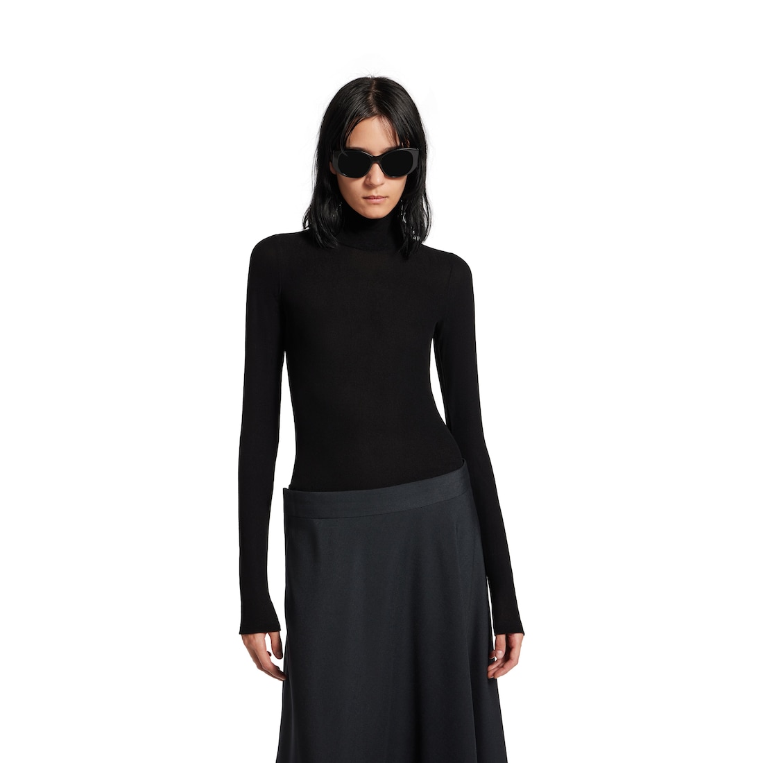 Balenciaga Top Con Cuello Redondo Bb Garderobe Ajustado Para Mujer En Negro