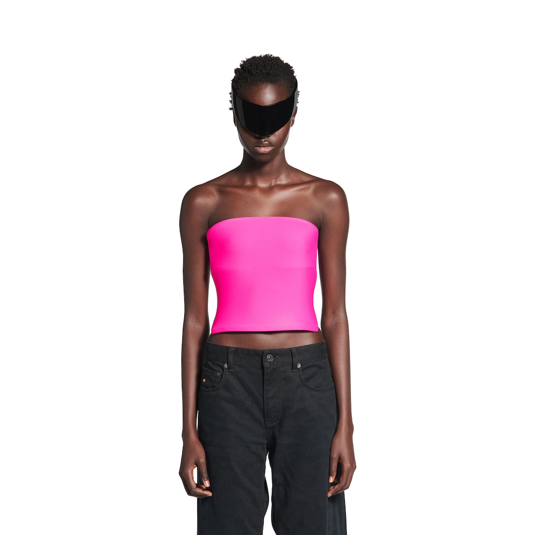 Balenciaga Top Estampado 3d Para Mujer En Rosa Intenso