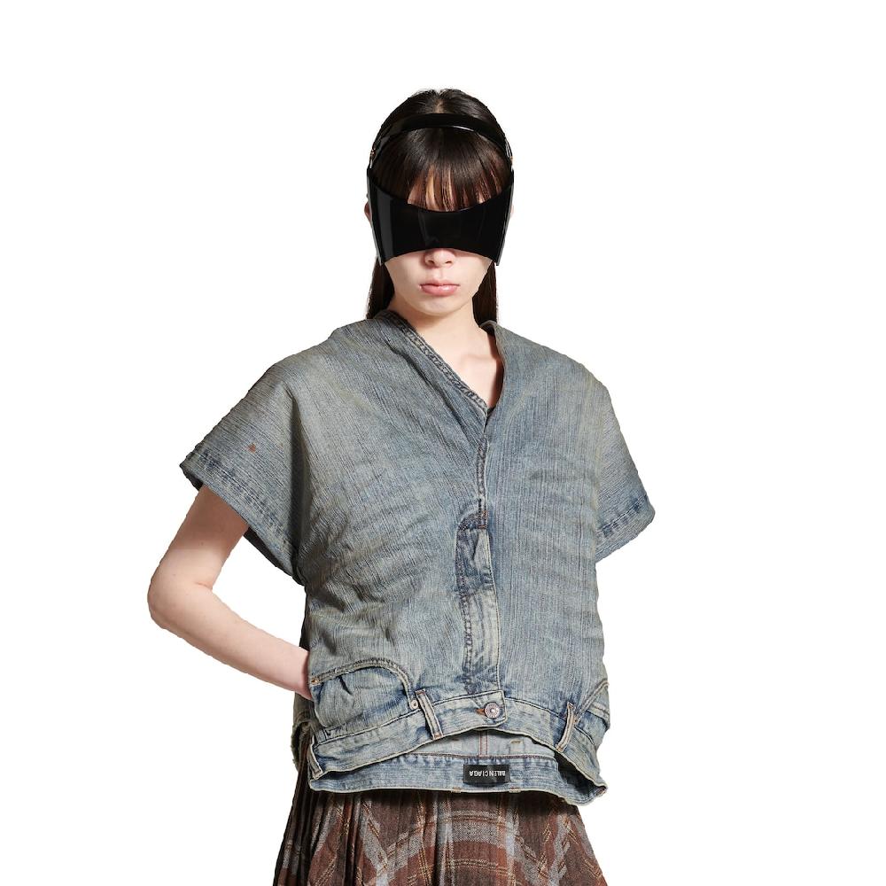 Balenciaga Top Pantalón Vaquero Para Mujer En Azul Claro