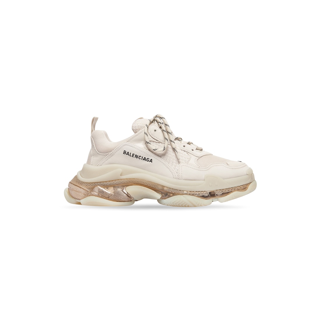 Balenciaga Triple S Clear Sole Para Hombre En Blanco