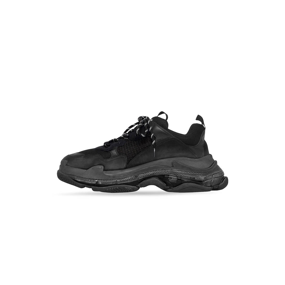 Balenciaga Triple S Clear Sole Para Hombre En Negro