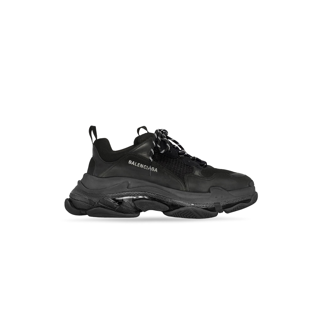Balenciaga Triple S Clear Sole para Hombre en Negro