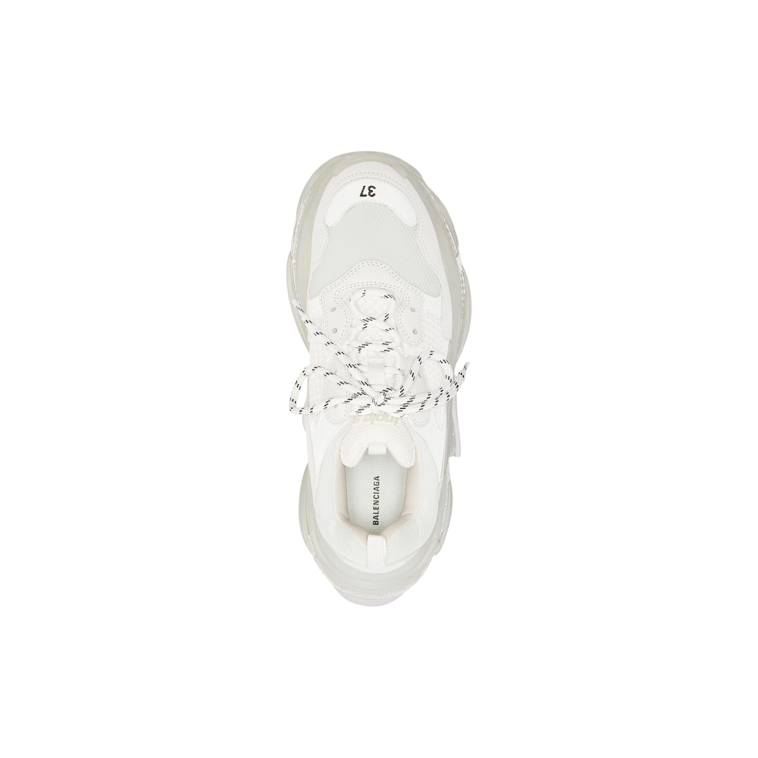 Balenciaga Triple S Zapatillas Clear Sole Para Mujer En Blanco