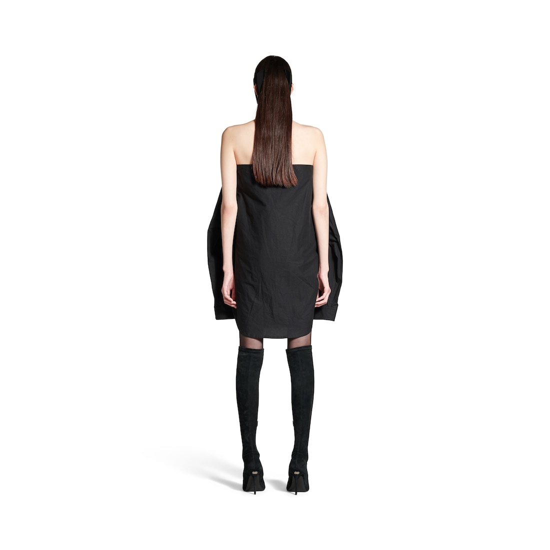 Balenciaga Vestido Camisero Suspended Para Mujer En Negro
