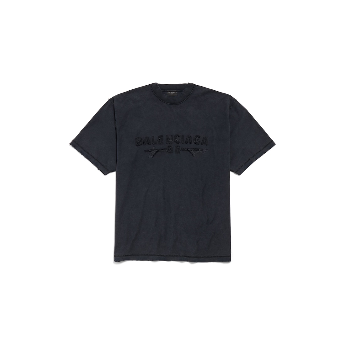 Balenciaga Vestido Camiseta Inside-out - Medium Fit Para Hombre En Negro Degradado
