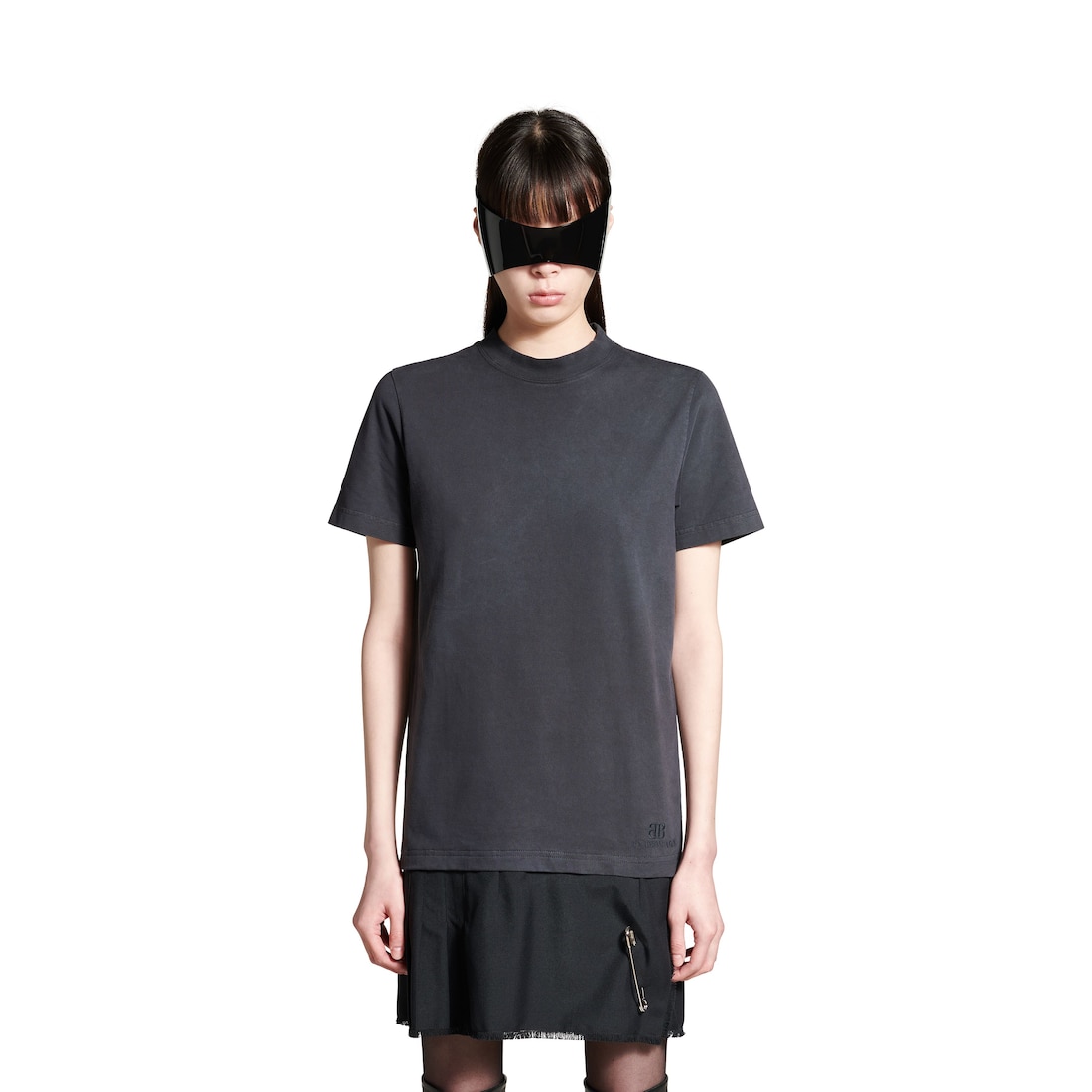 Balenciaga Vestido Camiseta Layered Para Mujer En Negro