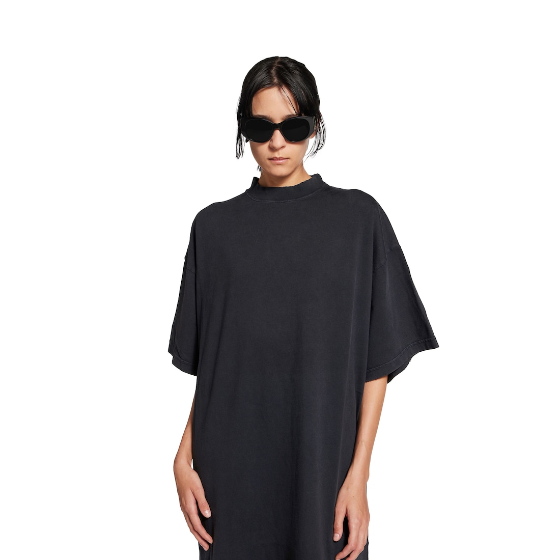 Balenciaga Vestido Camiseta Painted Para Mujer En Negro Degradado