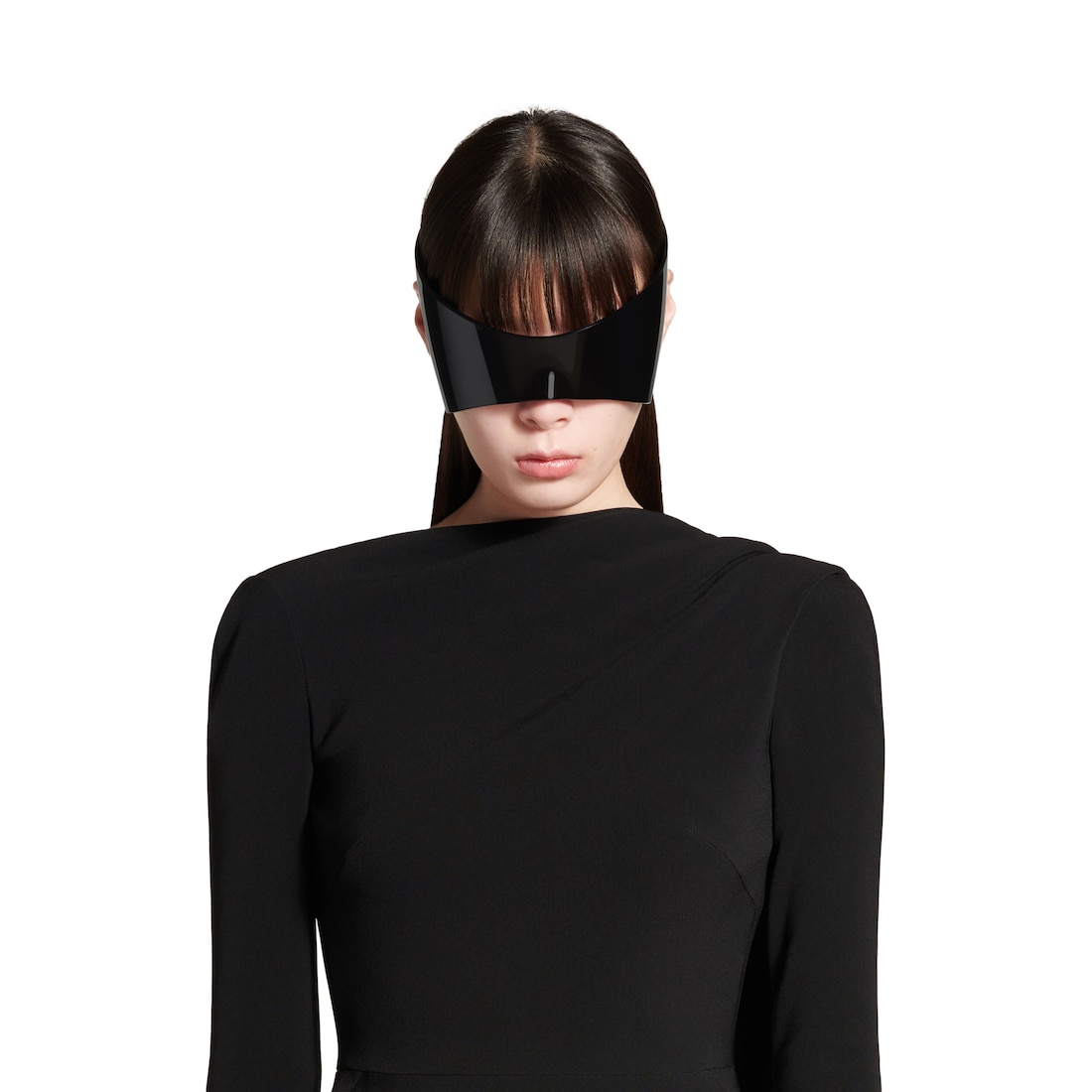 Balenciaga Vestido De Noche Con Capa Para Mujer En Negro