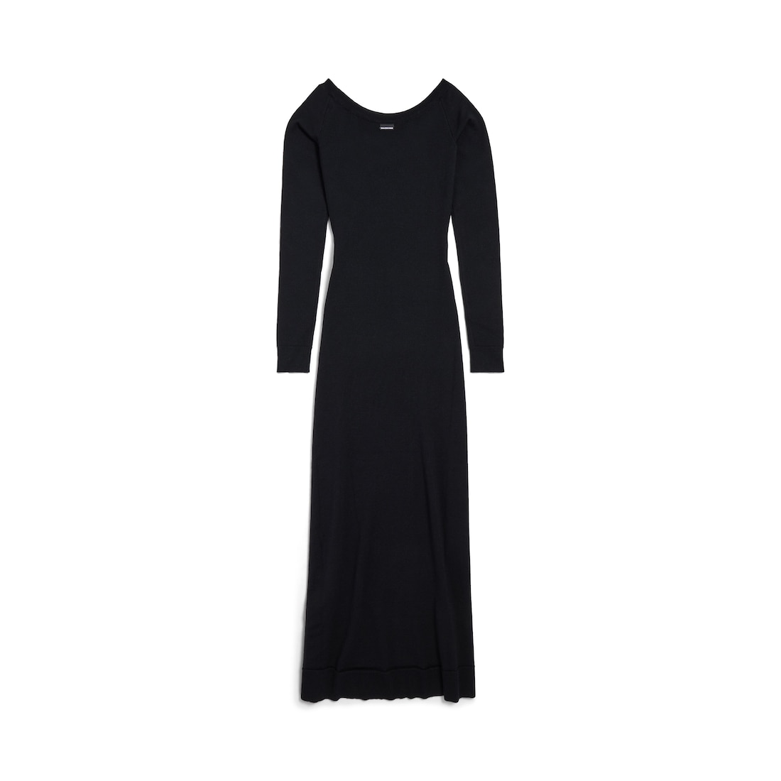 Balenciaga Vestido Off Shoulder V-neck Para Mujer En Negro