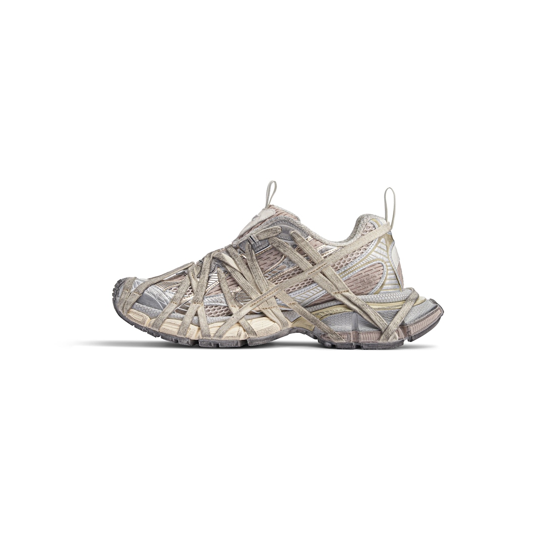 Balenciaga Zapatillas 3xl Extreme Lace Para Mujer En Beige Claro