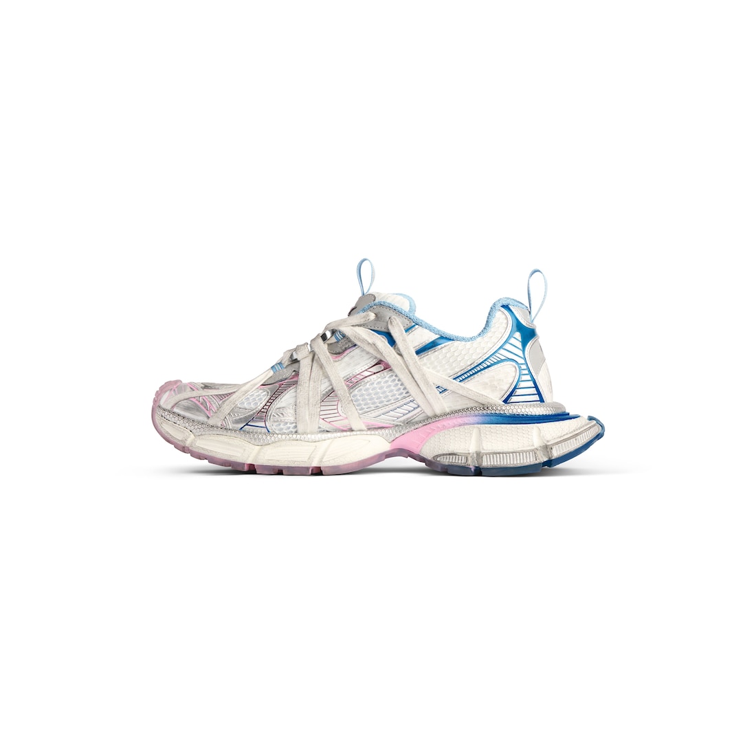 Balenciaga Zapatillas 3xl Extreme Laces B Para Mujer En Blanco/gris/azul/rosa