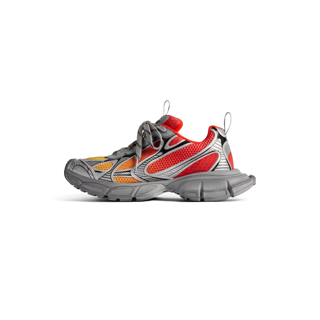 Balenciaga Zapatillas 3xl Gradient Para Hombre En Rojo/naranja/gris/negro