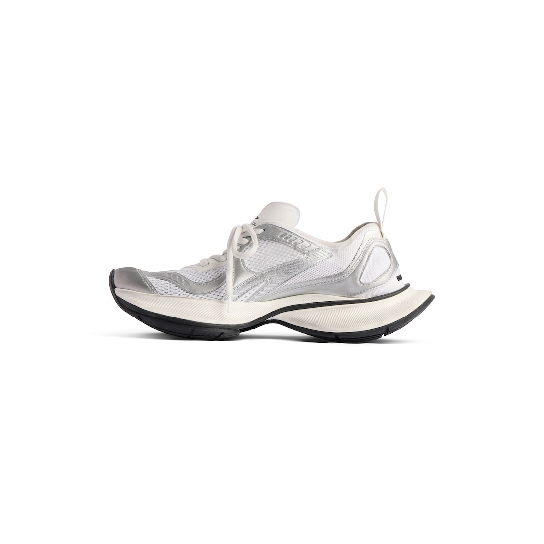 Balenciaga Zapatillas Circuit Para Hombre En Blanco/plateado
