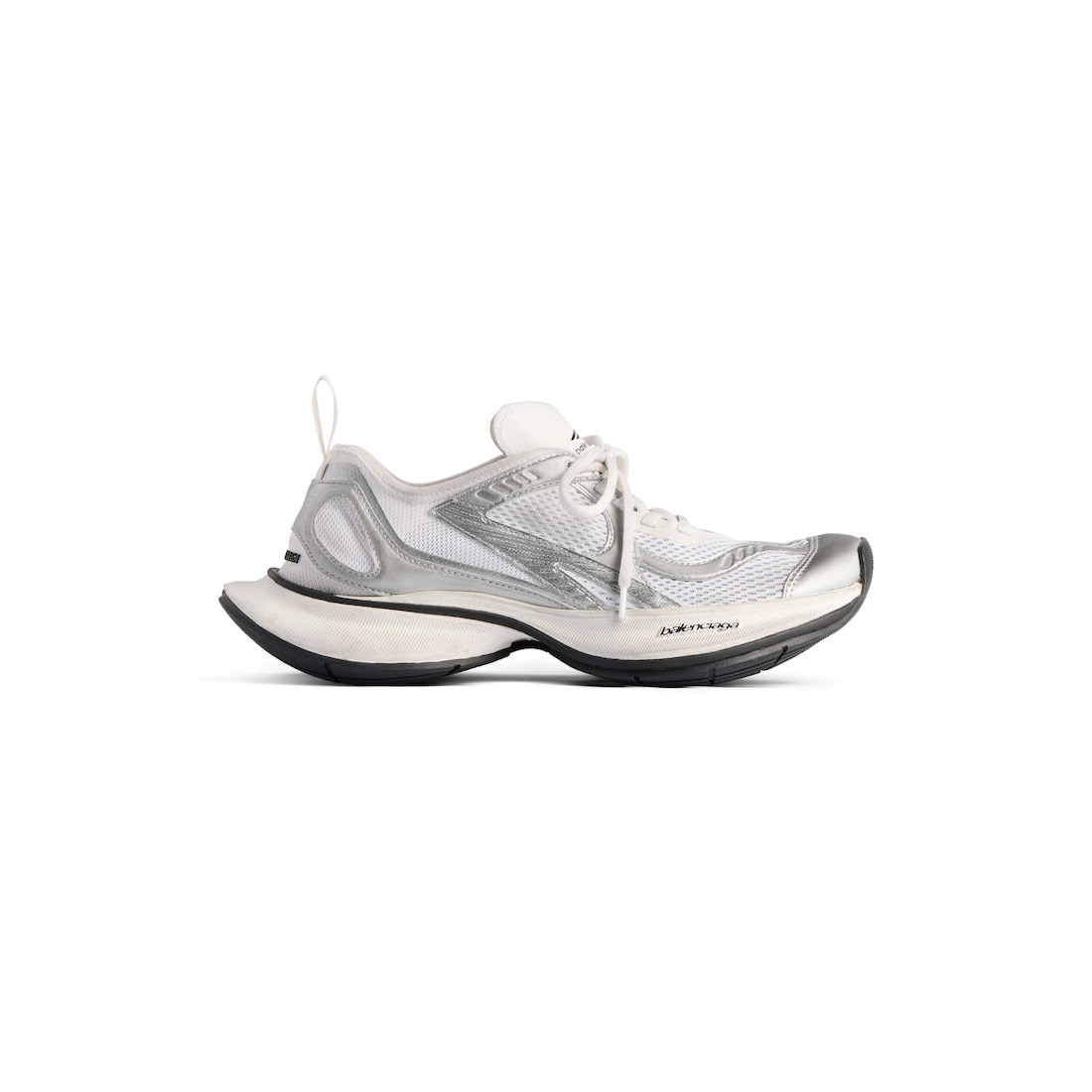 Balenciaga Zapatillas Circuit Para Hombre En Blanco/plateado