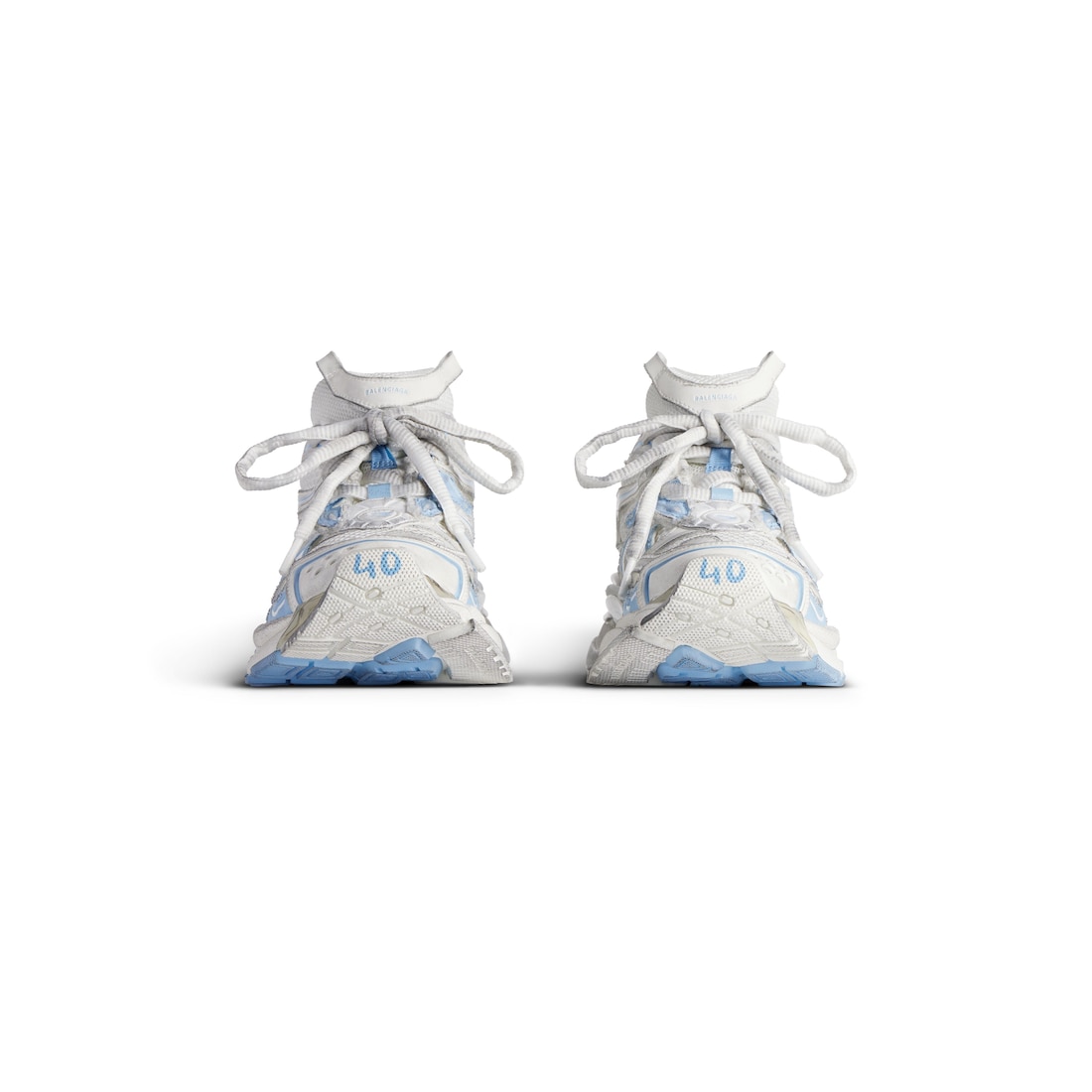 Balenciaga Zapatillas Runner 2.0 Para Mujer En Blanco/azul Claro/gris