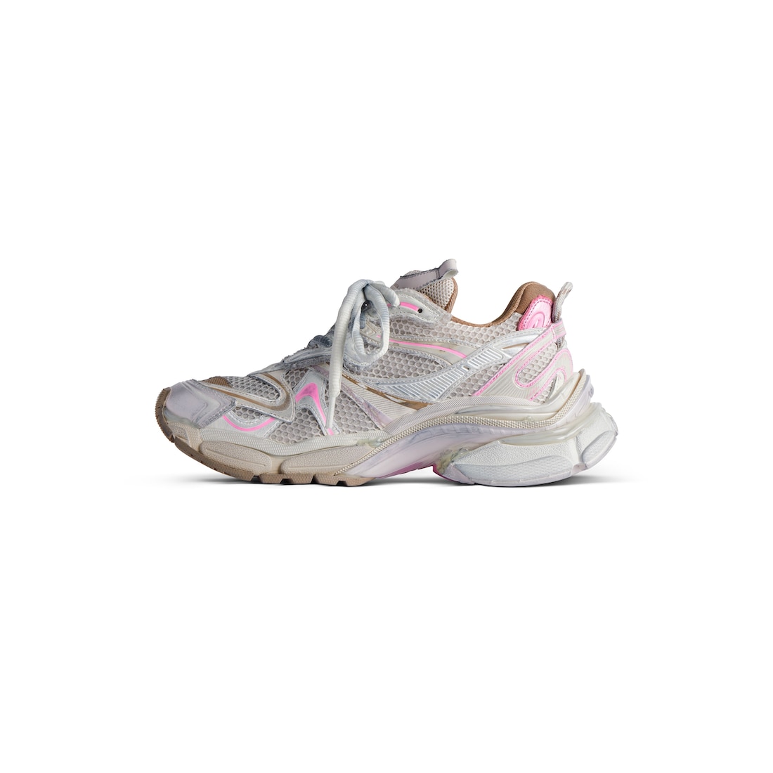 Balenciaga Zapatillas Runner 2.0 Para Mujer En Taupe/rosa