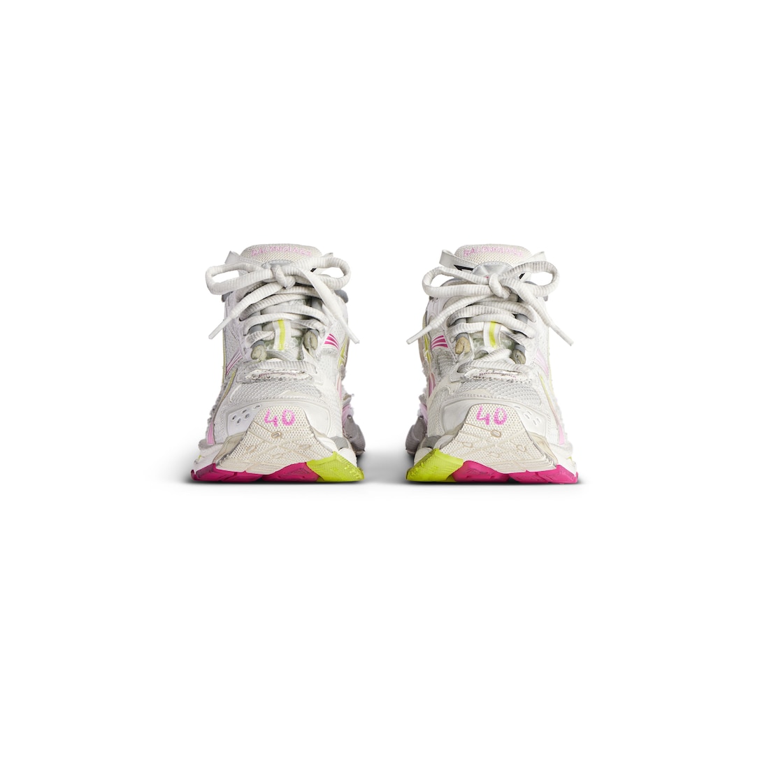 Balenciaga Zapatillas Runner Gradient Para Mujer En Blanco/rosa/gris/amarillo Neón
