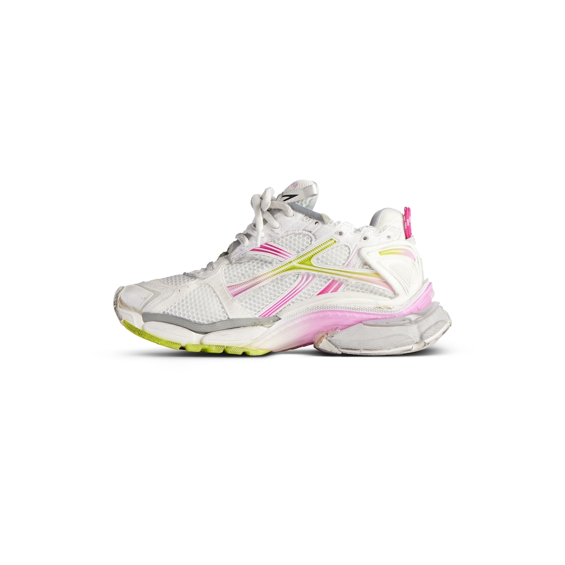 Balenciaga Zapatillas Runner Gradient Para Mujer En Blanco/rosa/gris/amarillo Neón