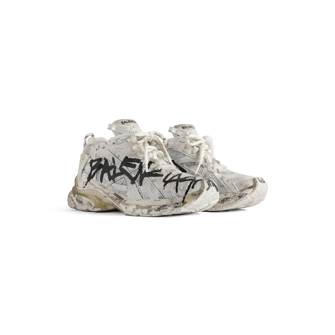 Balenciaga Zapatillas Runner Graffiti Para Hombre En Blanco